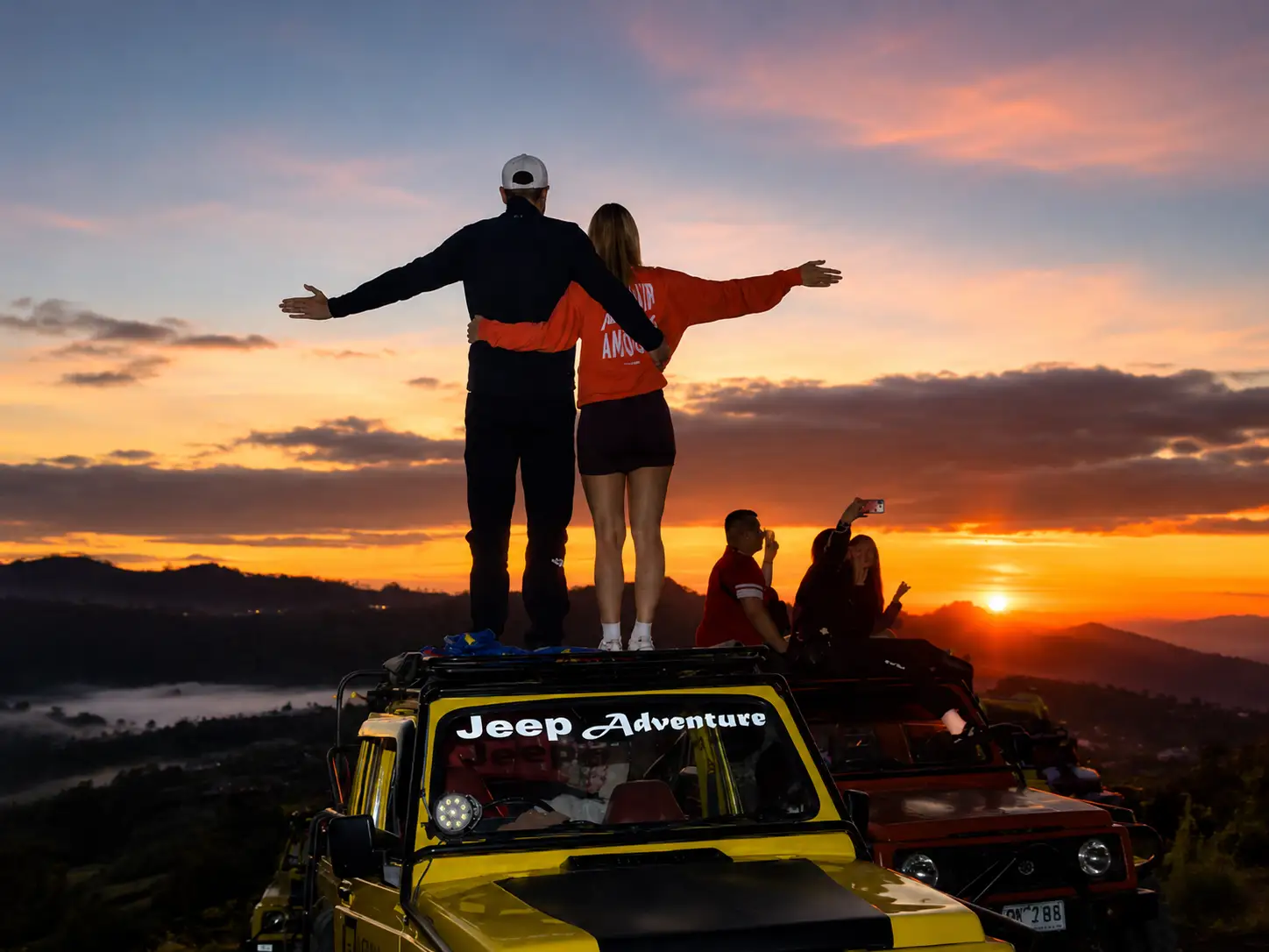 Sunrise viewpoint from jeep tour