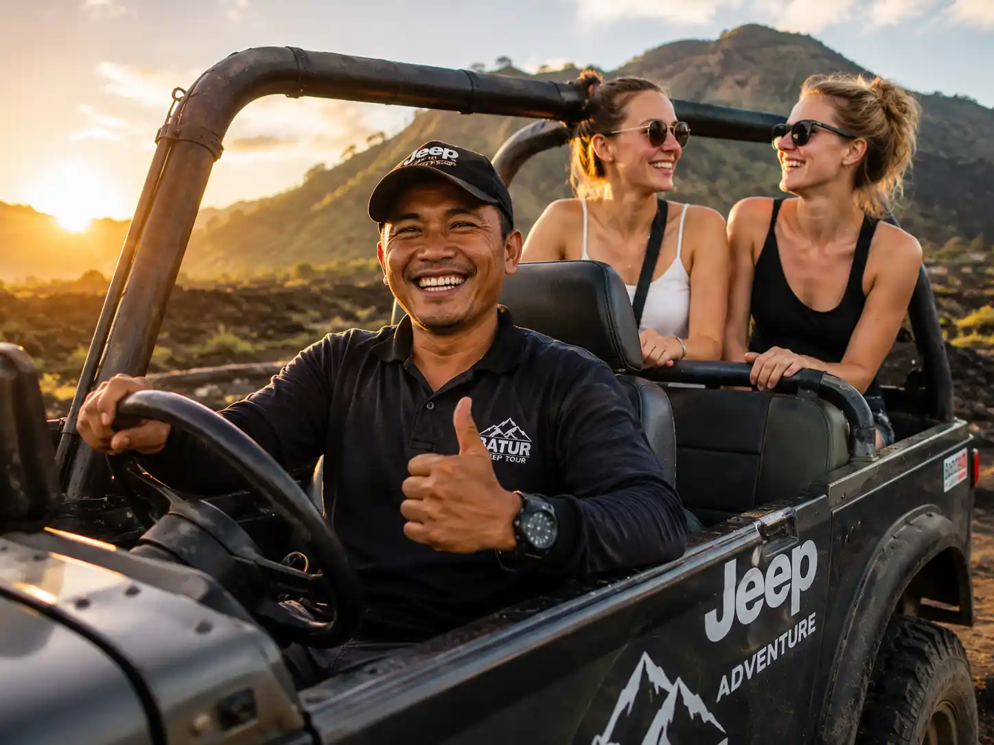 Local guide with jeep
